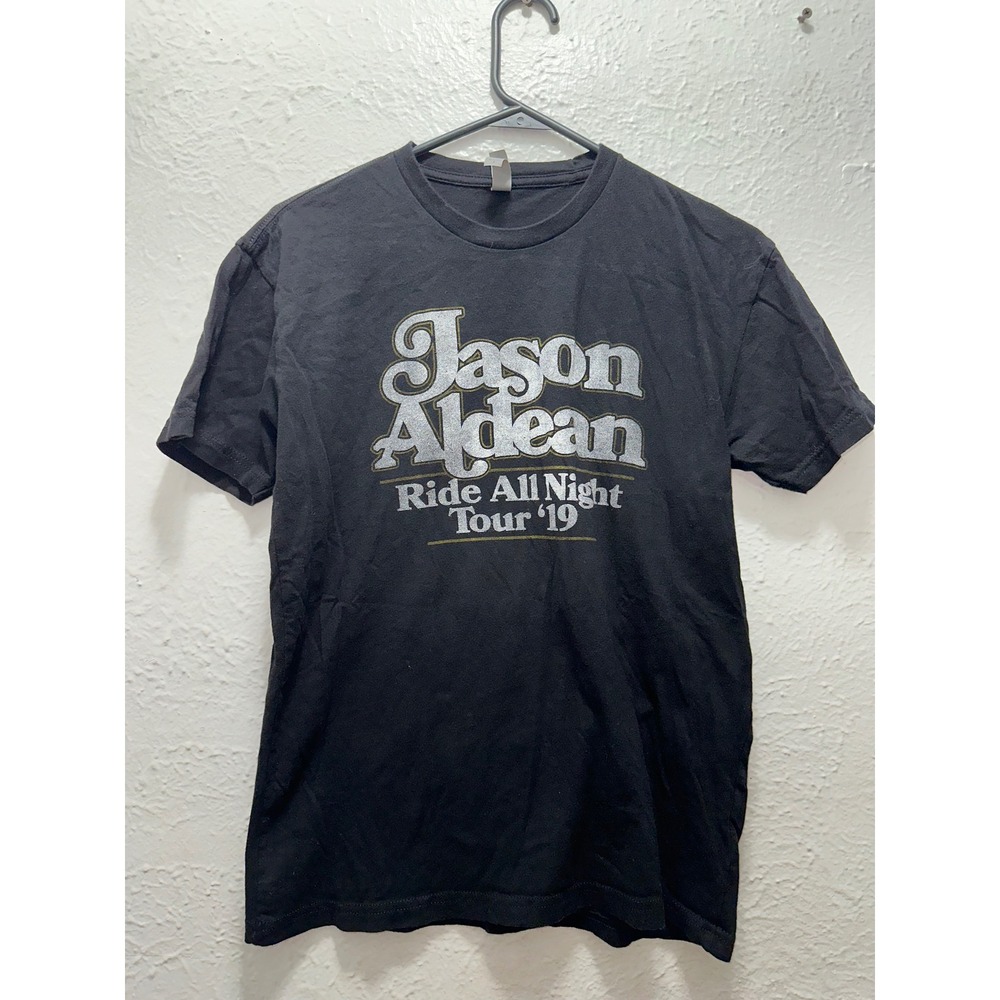 Jason Aldean Ride All Night Tour 19 Black T Shirt Size S
